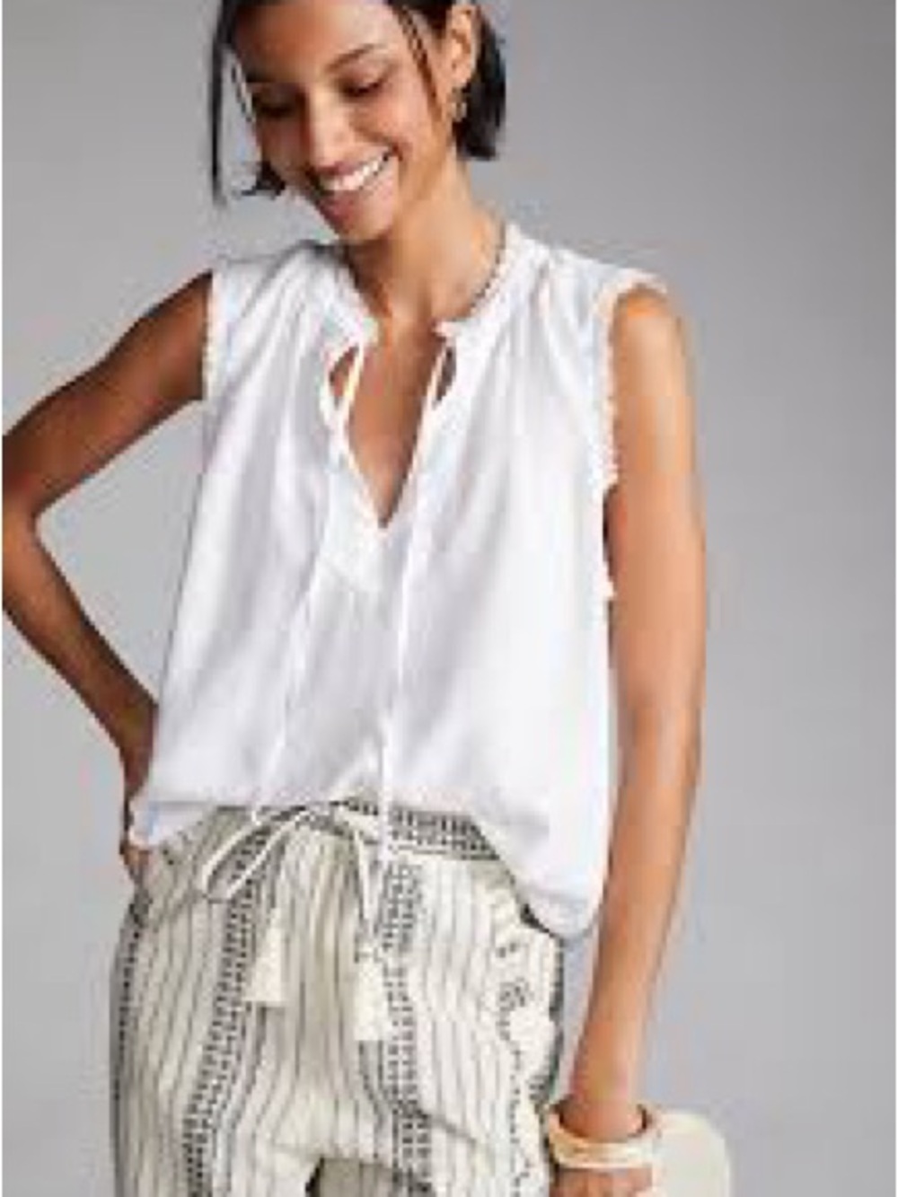 Cloth and Stone Flutter-Sleeved Blouse